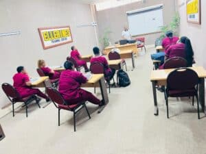 Health promotion officer attending lessons at Interact Health Training