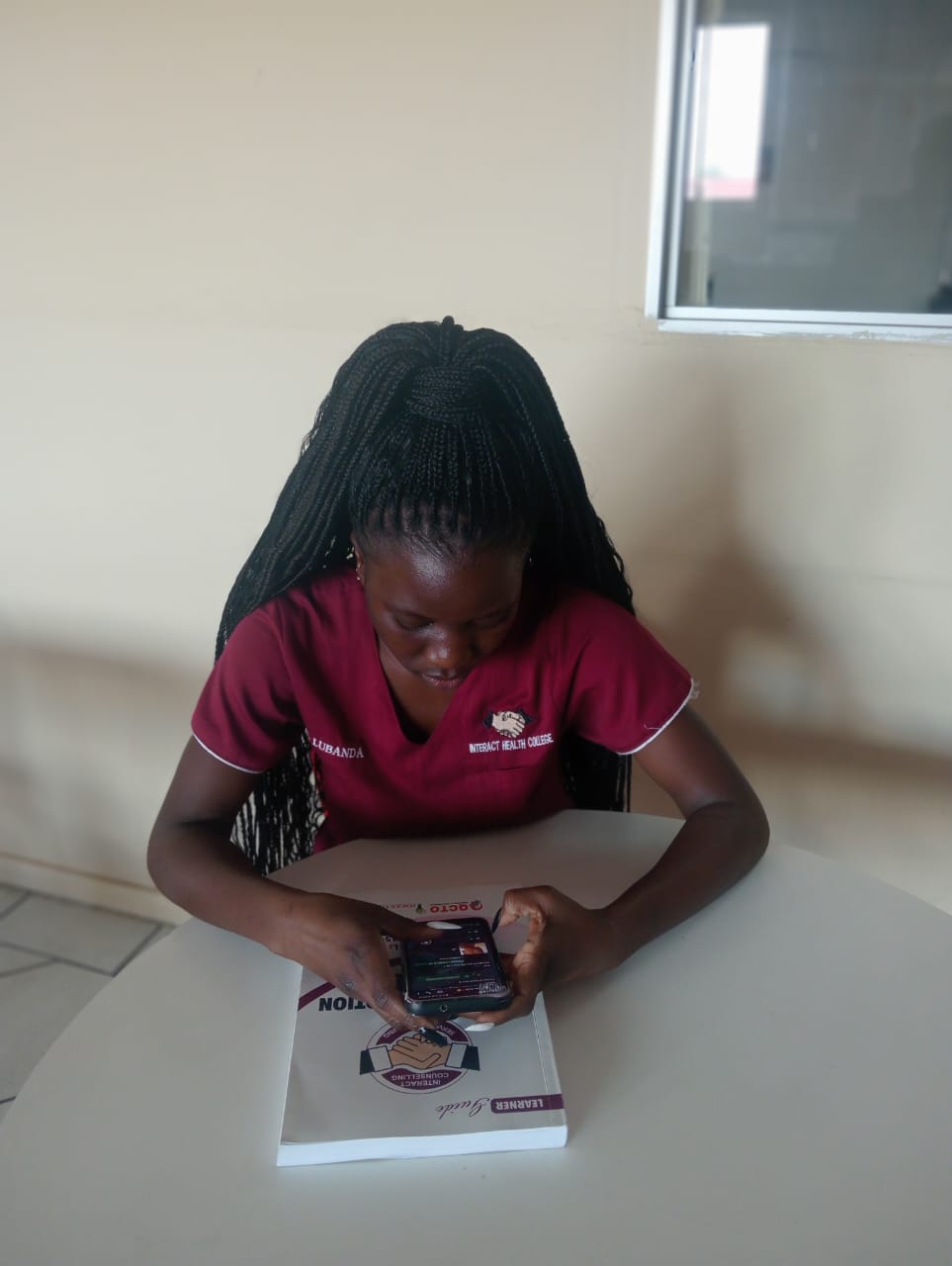 Health Promotion Officer doing online lessons